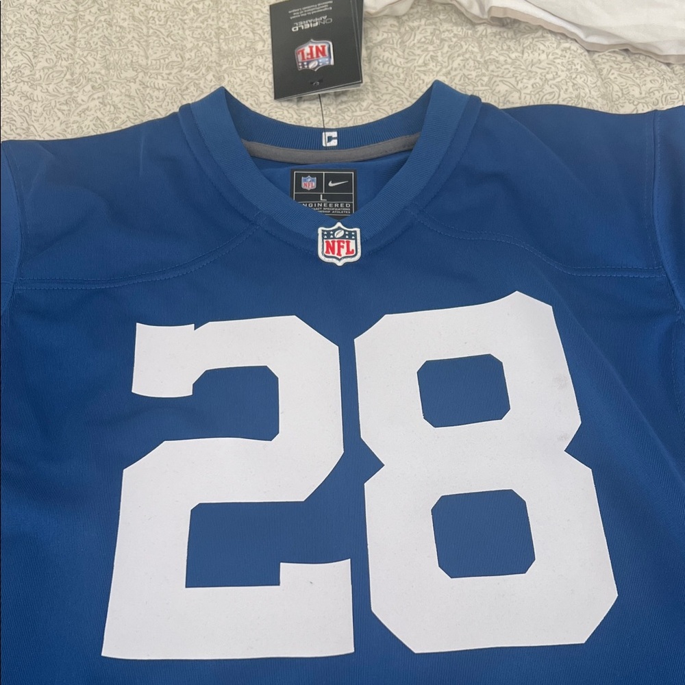 Nike Blue and White NFL Jersey